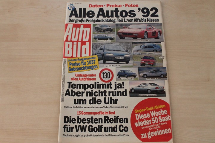 Deckblatt Auto Bild (15/1992)